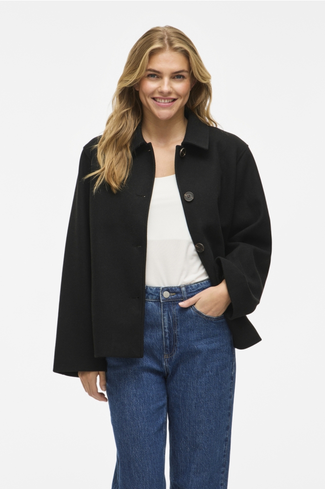 VICLAUDIA L/S JACKET- NOOS 14107786 Black Beauty